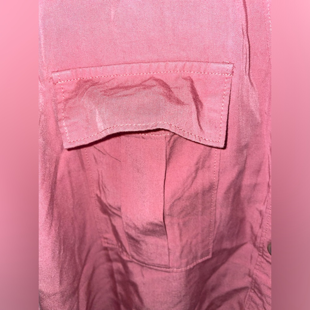 Zenana Salmon Button Up Top - Picture 3 of 10
